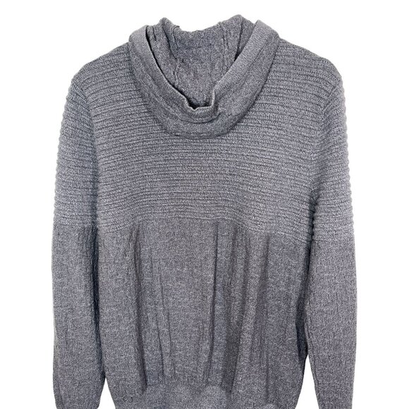 Lore Tahoe Rivers Men’s Knit Zip Hoodie Sweater Gray Medium Fall Cozy Casual - Picture 12 of 15